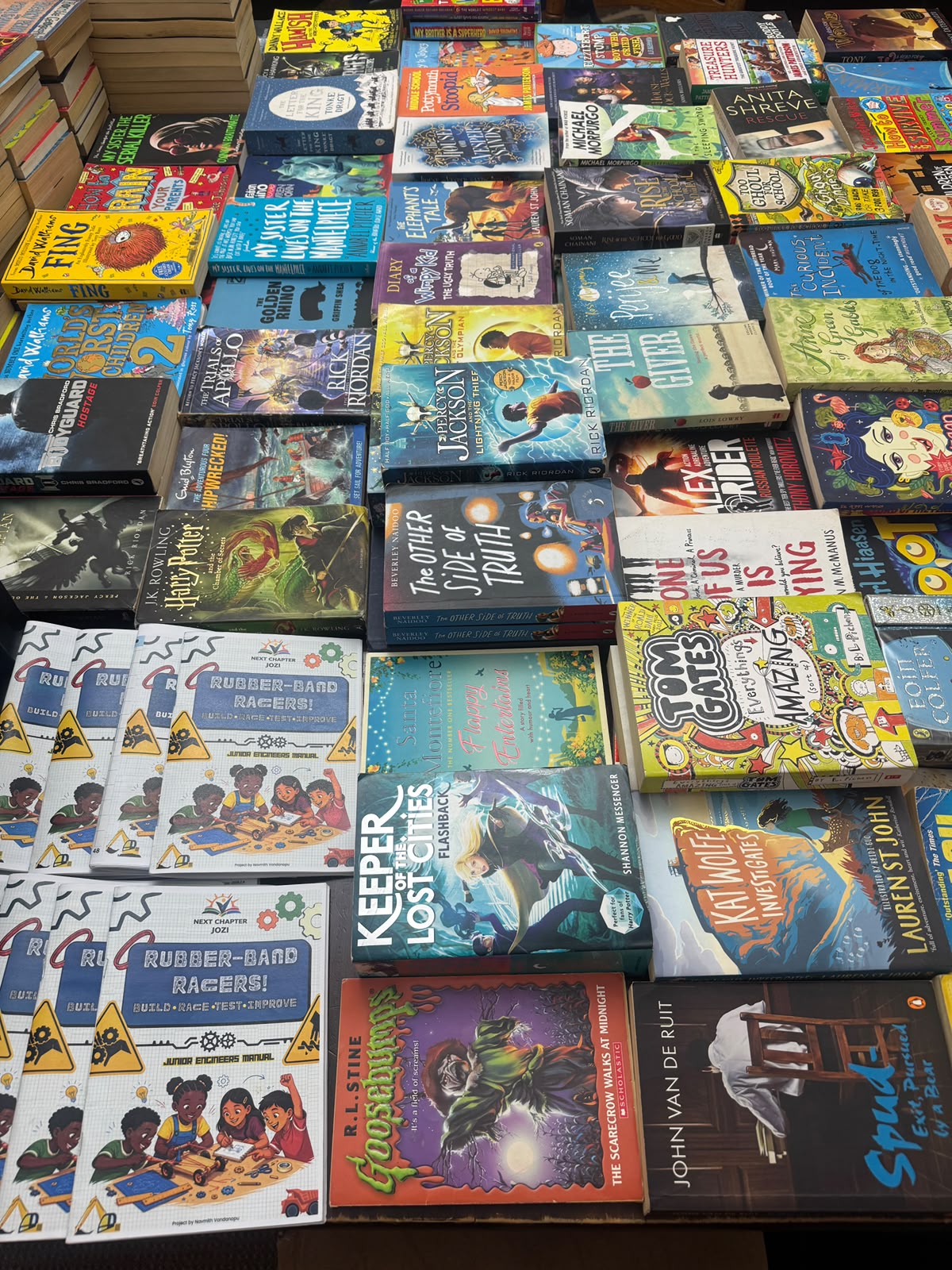 Books sorted for school use